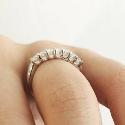 7 Diamond Ring Suspended 0.39ct photo worn