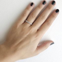 7 Diamond Ring Suspended 0.39ct photo worn