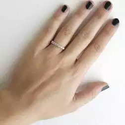 Veretta 7 Diamanti Suspended  0.39ct foto indossata