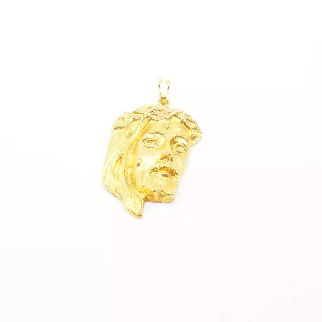 Ciondolo testa di Gesù  oro giallo