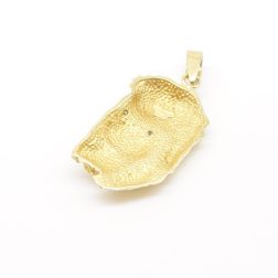 Medaglia Testa di Cristo oro giallo e diamanti retro