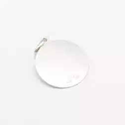 White gold angel medal
