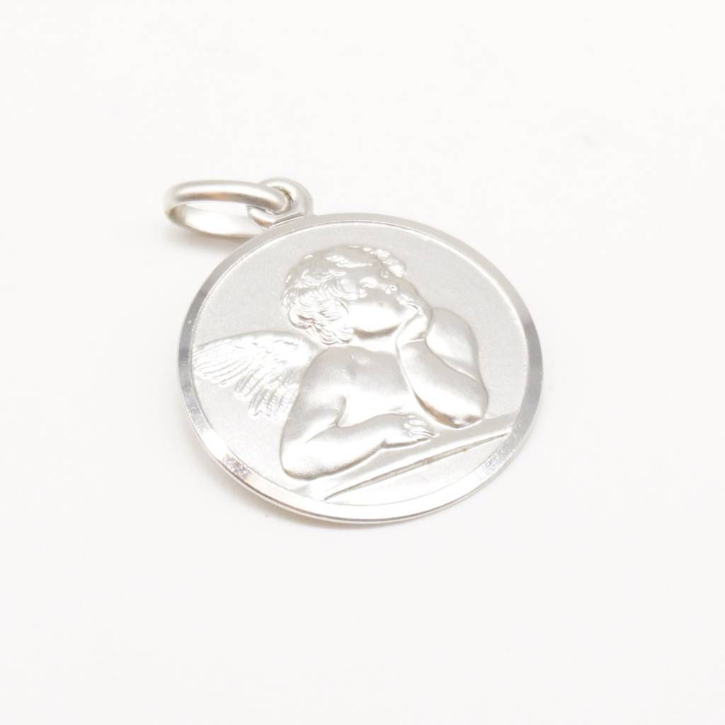 Medaglia Angioletto oro bianco