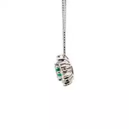 Collana Girocollo Kate con Smeraldo 5x4mm e Diamanti