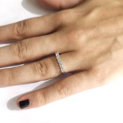 7 Diamond Ring Suspended 0.39ct photo worn