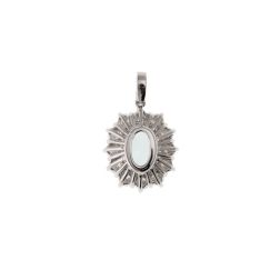 Ciondolo Kate con Acquamarina 9x7mm e Diamanti