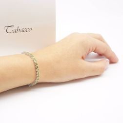 Bracciale Tennis con Peridoto Foto indossata