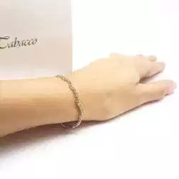 Photo of worn Yellow Waves Tennis Bracelet