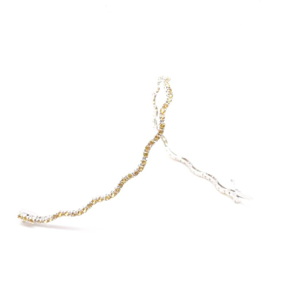 Yellow Waves Tennis Bracelet