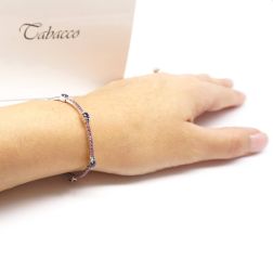 Bracciale Tennis Zaffiri Blu e Rosa Foto indossata