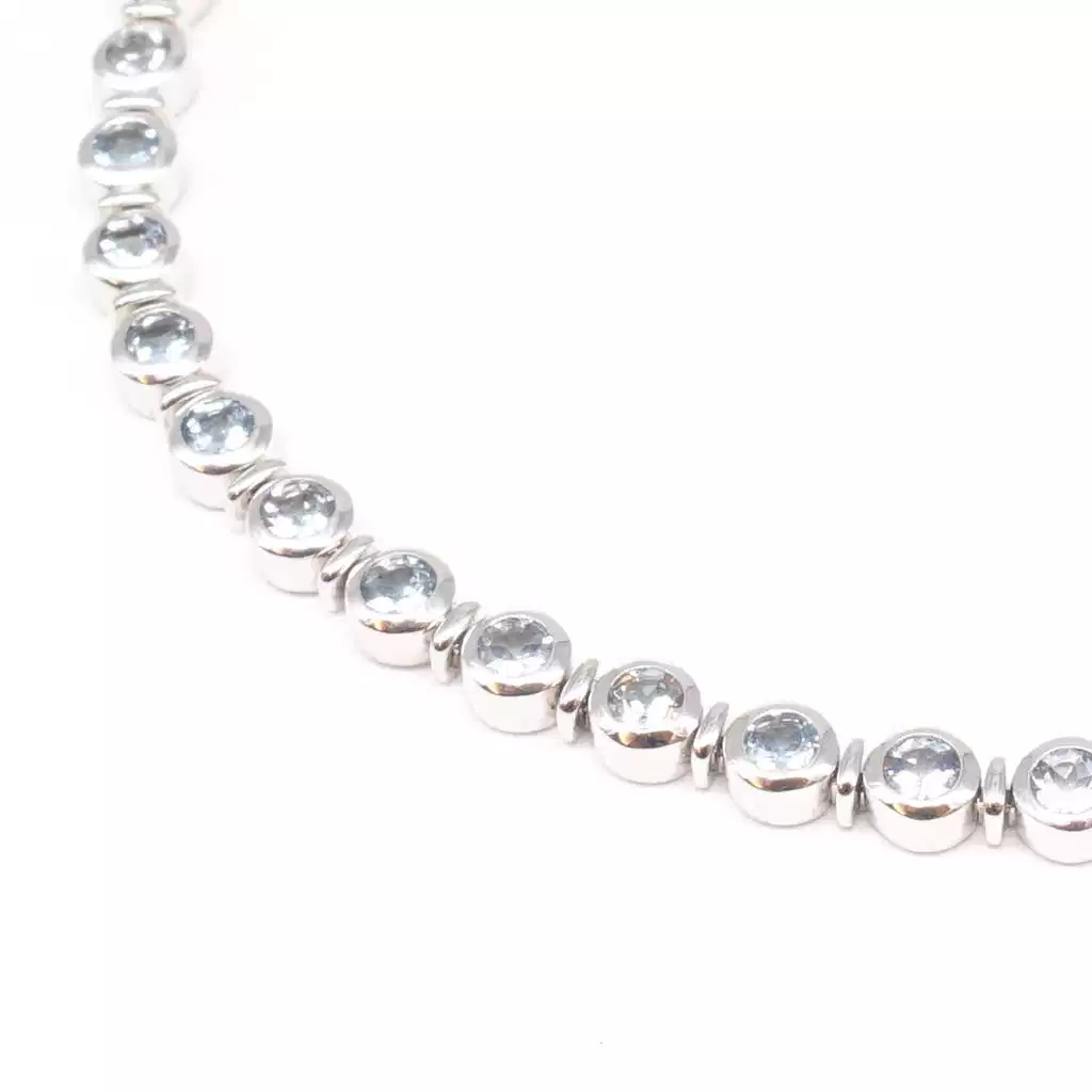 Bracciale Tennis tondo Acquamarina
