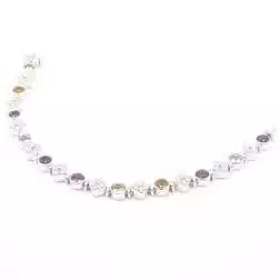Bracciale Tennis gemme multicolor e diamanti