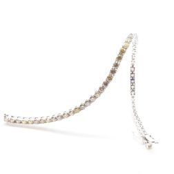 Yellow and Brown Diamond Tennis Bracelet