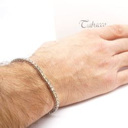 Photo of worn Yellow and Brown Diamond Tennis Bracelet