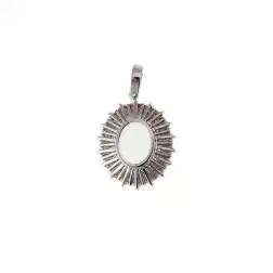 Ciondolo Kate con Acquamarina 10x9mm e Diamanti