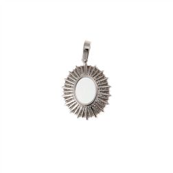 Kate Pendant with 10x9mm Aquamarine and Diamonds