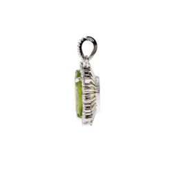 Ciondolo Kate con Peridoto 11x9mm e Diamanti