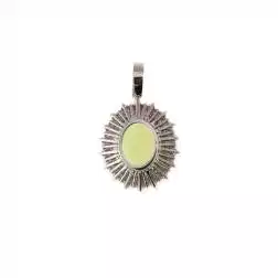 Kate Pendant with 11x9mm Peridot and Diamonds