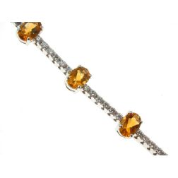 Tennis Topaz Citrine Bracelet