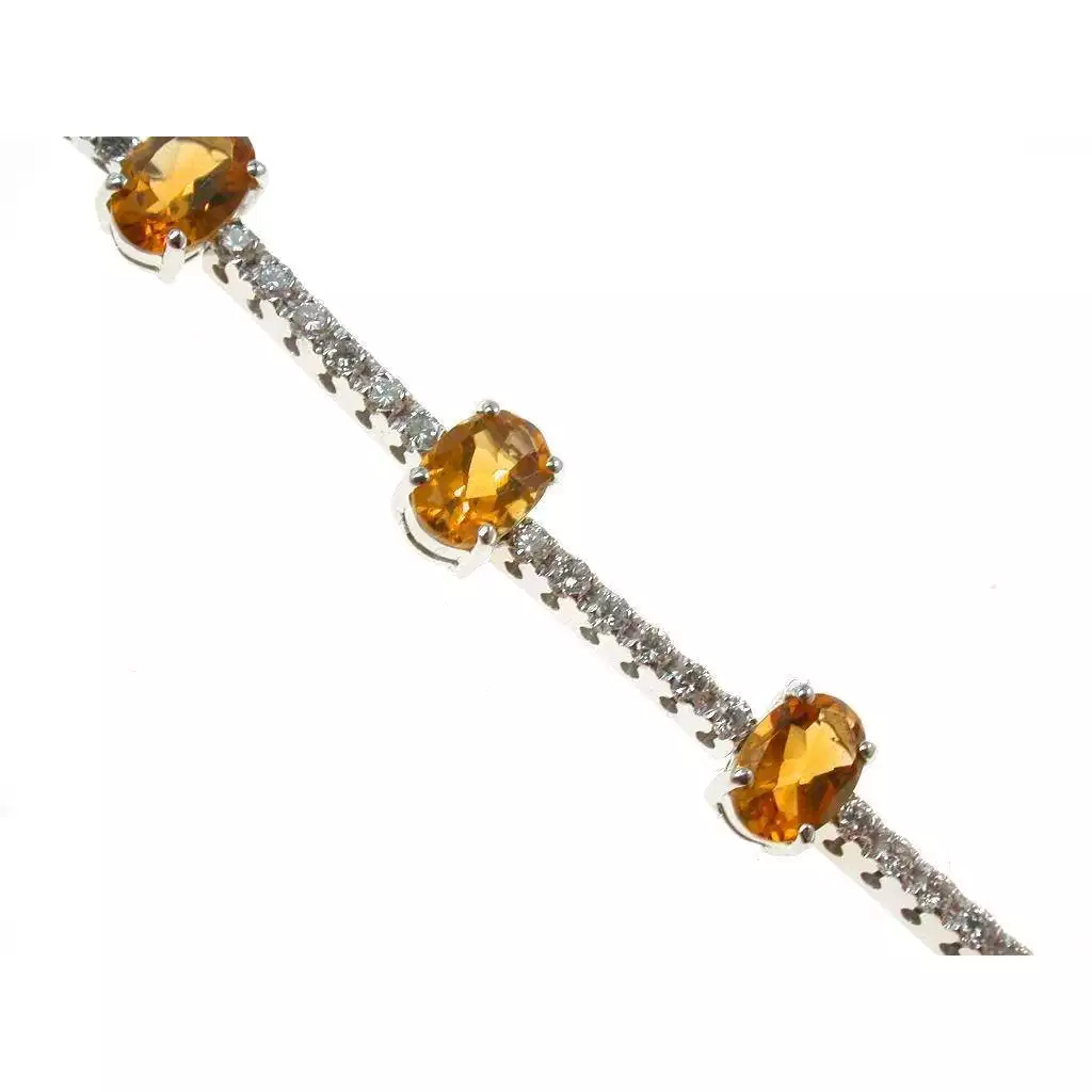 Tennis Topaz Citrine Bracelet