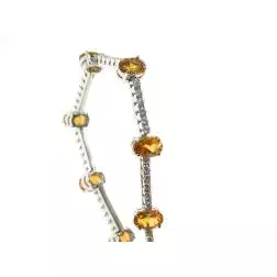 Tennis Topaz Citrine Bracelet