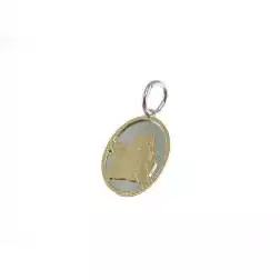 Medaglia Ovale Angioletto pensatore Bicolore