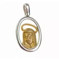 Ciondolo Madonnina bicolore