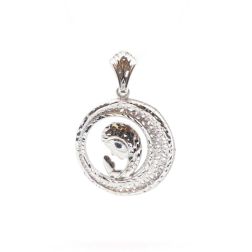Madonnina praying pendant white gold