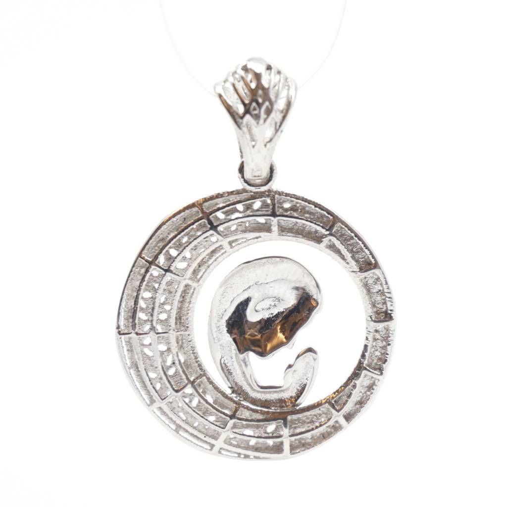 Madonnina praying pendant white gold
