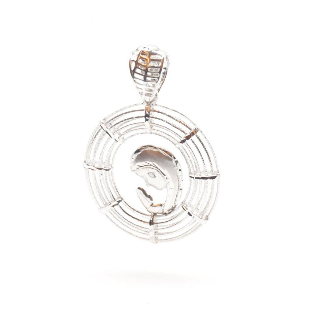 Madonnina praying pendant white gold