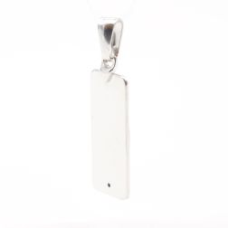 Virgin Mary and baby Jesus pendant white gold