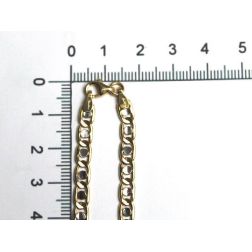 50cm Necklace traversino yellow and white gold x 3,90mm