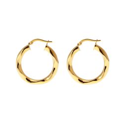 Boccole Ondulate Lucide 3cm x 5.30mm Oro Giallo 18kt