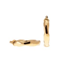Boccole Ondulate Lucide 3cm x 5.30mm Oro Giallo 18kt