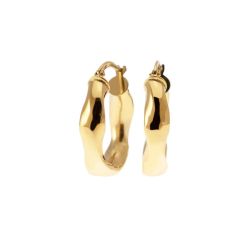 Boccole Ondulate Lucide 2.30cm x 5.50mm Oro Giallo 18kt