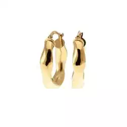 Polished Wavy Hoops 2.30cm x 5.50mm 18kt Yellow Gold