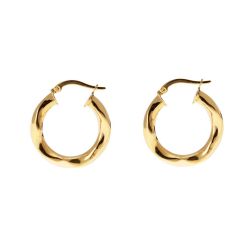 Boccole Ondulate Lucide 2.30cm x 5.50mm Oro Giallo 18kt