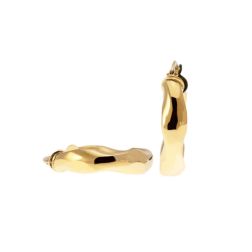 Boccole Ondulate Lucide 2.30cm x 5.50mm Oro Giallo 18kt