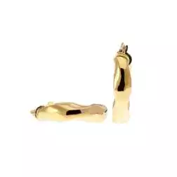 Polished Wavy Hoops 2.30cm x 5.50mm 18kt Yellow Gold