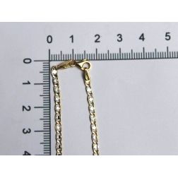 Necklace traversino  yellow and white gold. 2.70mm