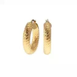 Boccole Diamantate Lucide 2,8cm x 6mm Oro Giallo 18kt