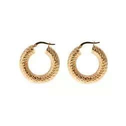 Boccole Diamantate Lucide 2,8cm x 6mm Oro Giallo 18kt