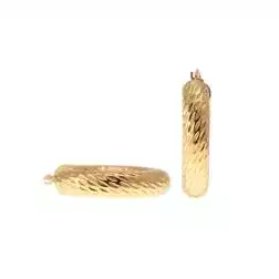 Boccole Diamantate Lucide 2,8cm x 6mm Oro Giallo 18kt