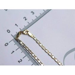 Necklace traversino  yellow and white gold. 2.70mm