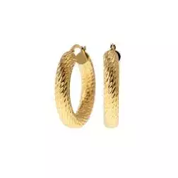 Boccole Diamantate Lucide 3.30cm x 6mm Oro Giallo 18kt