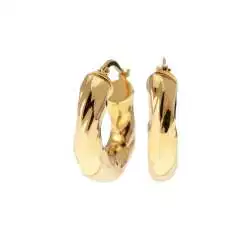 Boccole Ondulate Oblique 2.20cm x 5.50mm Oro Giallo 18kt
