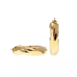 Boccole Ondulate Oblique 2.20cm x 5.50mm Oro Giallo 18kt