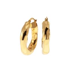 Boccole Ondulate Oblique 2.70cm x 5.50mm Oro Giallo 18kt