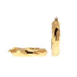 Boccole Ondulate Oblique 2.70cm x 5.50mm Oro Giallo 18kt