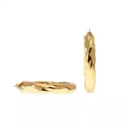 Boccole Ondulate Oblique 3.20cm x 5.50mm Oro Giallo 18kt